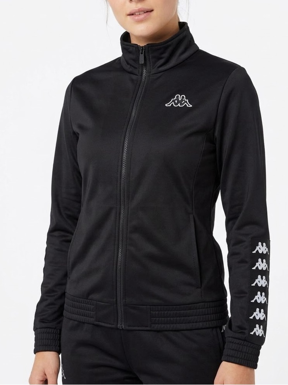 KAPPA Zip Up Black Jacket Size Small